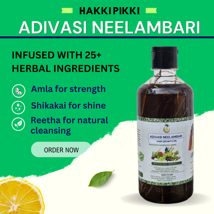 Adivasi Neelambari Herbal Hair Oil - 100% Original