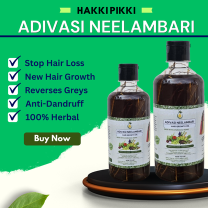 Adivasi Neelambari Herbal Hair Oil - 100% Original