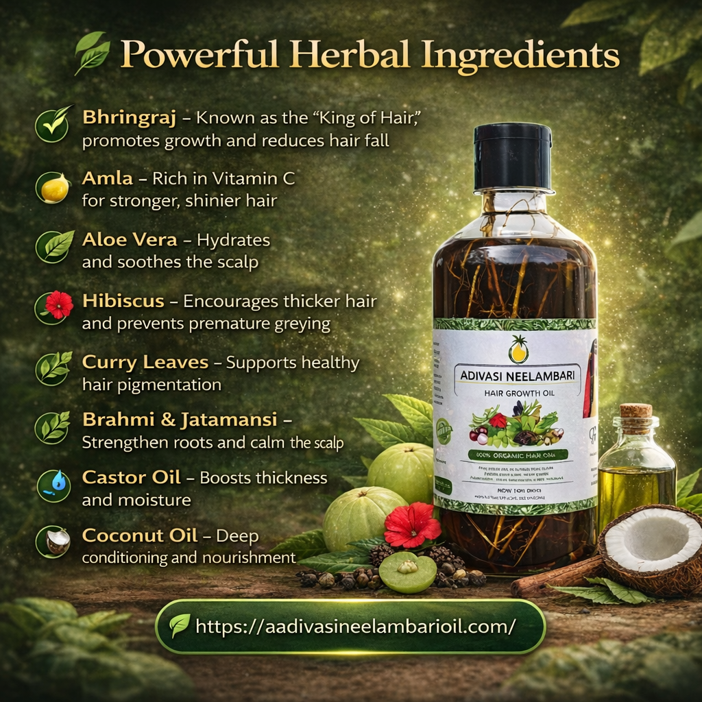 Adivasi Neelambari Herbal Hair Oil - 100% Original